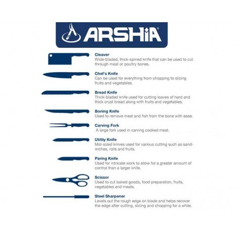 Arshia K270-1410 Titanium Knife Set cooking